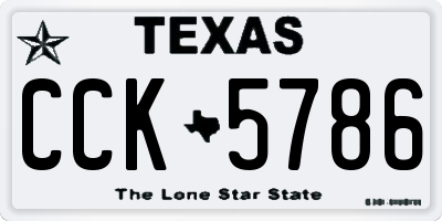 TX license plate CCK5786