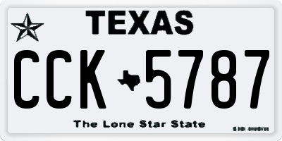TX license plate CCK5787