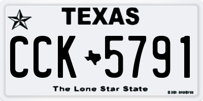 TX license plate CCK5791