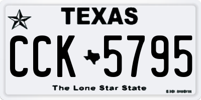 TX license plate CCK5795