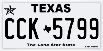TX license plate CCK5799