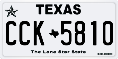 TX license plate CCK5810