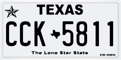 TX license plate CCK5811