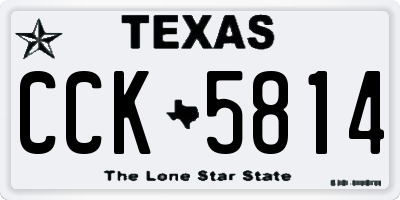 TX license plate CCK5814