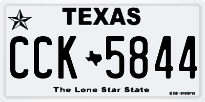 TX license plate CCK5844