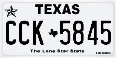 TX license plate CCK5845
