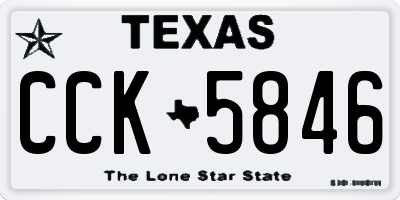 TX license plate CCK5846