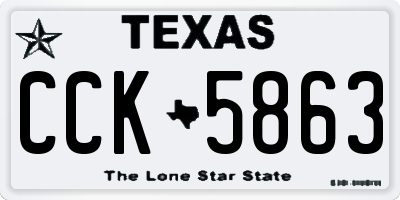 TX license plate CCK5863