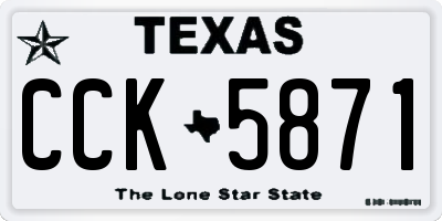 TX license plate CCK5871