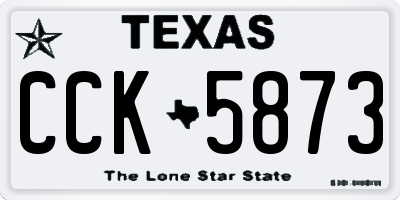 TX license plate CCK5873