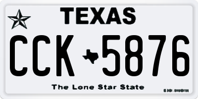 TX license plate CCK5876