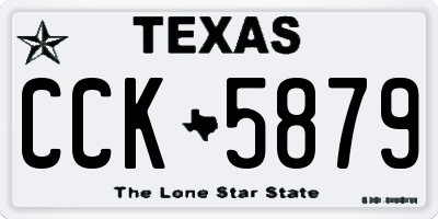 TX license plate CCK5879