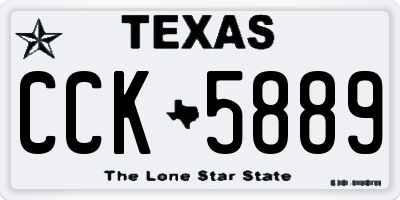TX license plate CCK5889