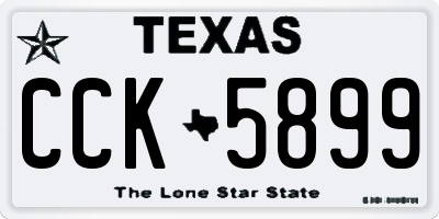 TX license plate CCK5899