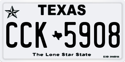 TX license plate CCK5908