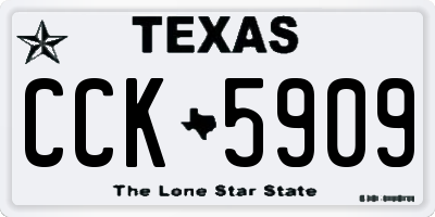 TX license plate CCK5909