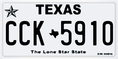 TX license plate CCK5910