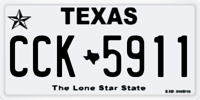 TX license plate CCK5911