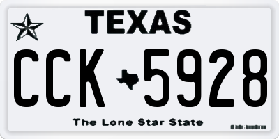TX license plate CCK5928