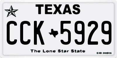 TX license plate CCK5929
