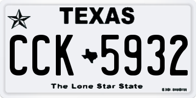 TX license plate CCK5932