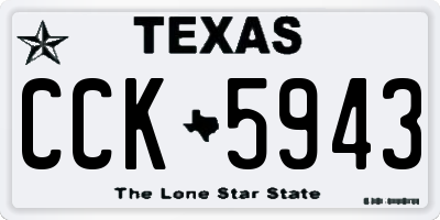TX license plate CCK5943