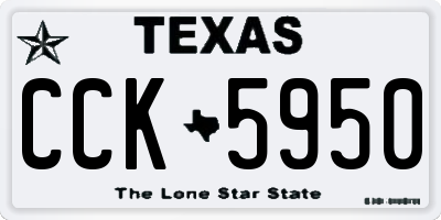 TX license plate CCK5950