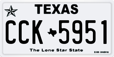 TX license plate CCK5951
