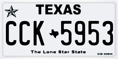 TX license plate CCK5953