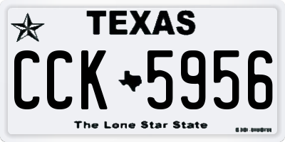TX license plate CCK5956