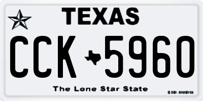 TX license plate CCK5960