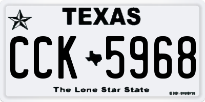 TX license plate CCK5968