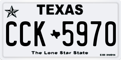 TX license plate CCK5970