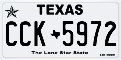 TX license plate CCK5972