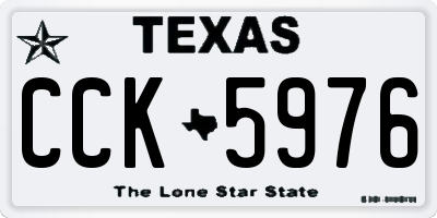 TX license plate CCK5976