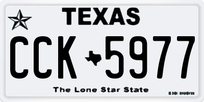 TX license plate CCK5977