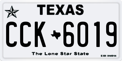 TX license plate CCK6019