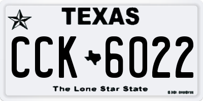 TX license plate CCK6022