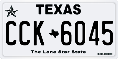 TX license plate CCK6045