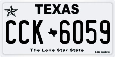 TX license plate CCK6059