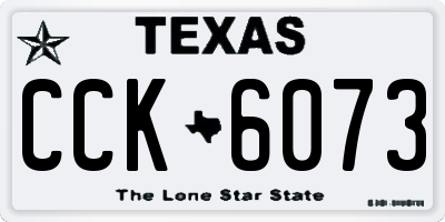 TX license plate CCK6073