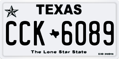 TX license plate CCK6089