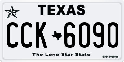 TX license plate CCK6090