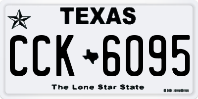 TX license plate CCK6095