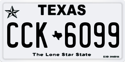 TX license plate CCK6099