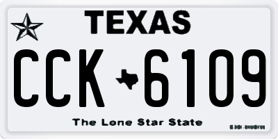 TX license plate CCK6109