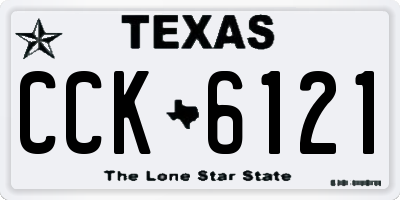 TX license plate CCK6121