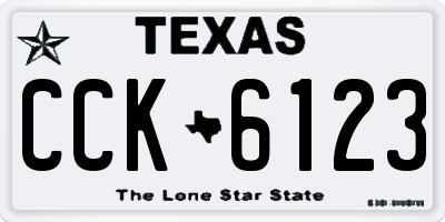 TX license plate CCK6123