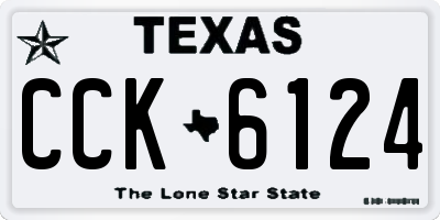 TX license plate CCK6124