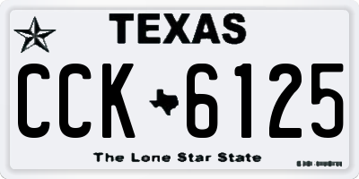 TX license plate CCK6125